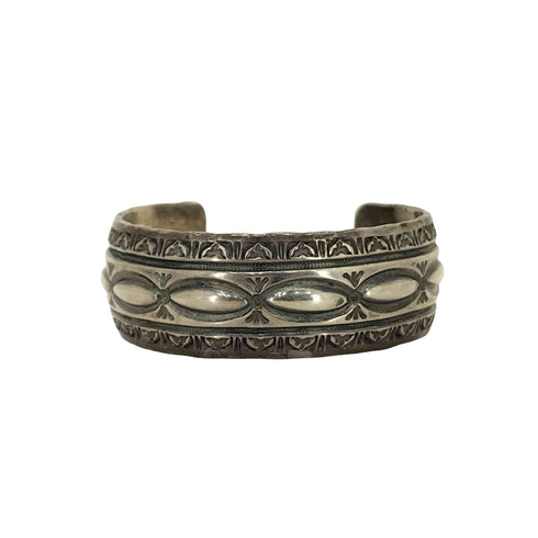 ナバホ NAVAJO STERLING 刻印 スタンプワーク シルバー バングル メンズ